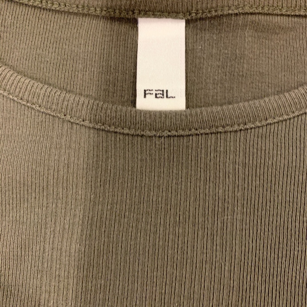 FALNY olive green fitted cotton tee - Picture 3 of 4